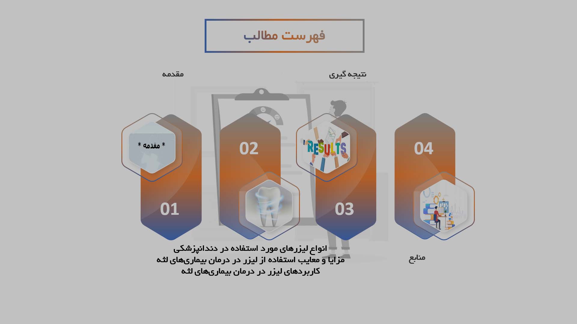 پاورپوینت استفاده از لیزر در درمان بیماری‌های لثه